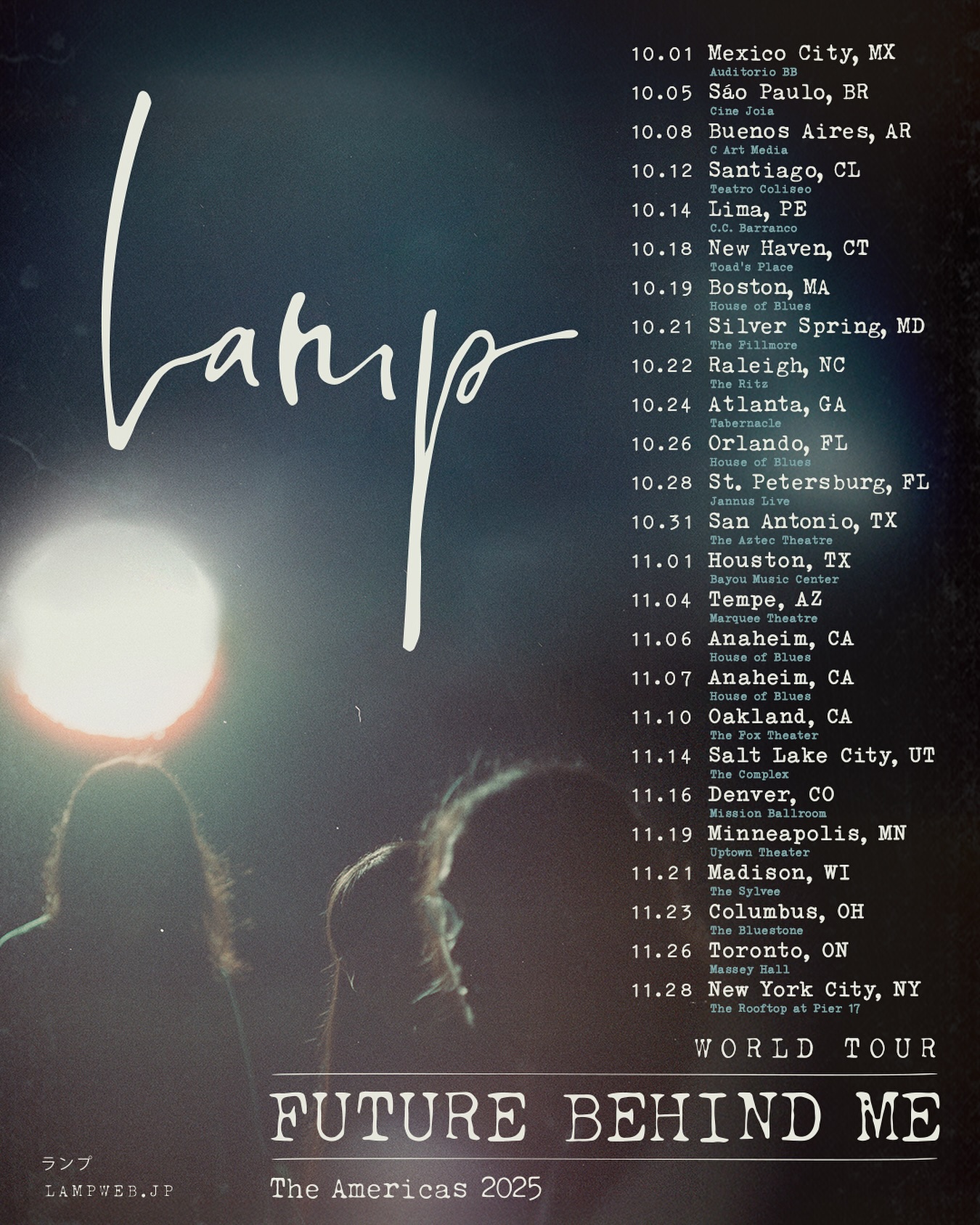 Lamp Future Behind Me – The Americas World Tour Poster 2025